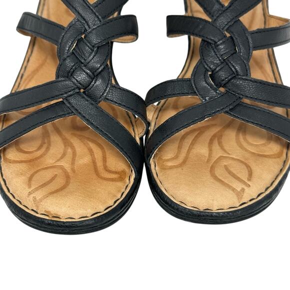Born Challis Gladiator Wedge Sandals - BLACK - Picture 6 of 9